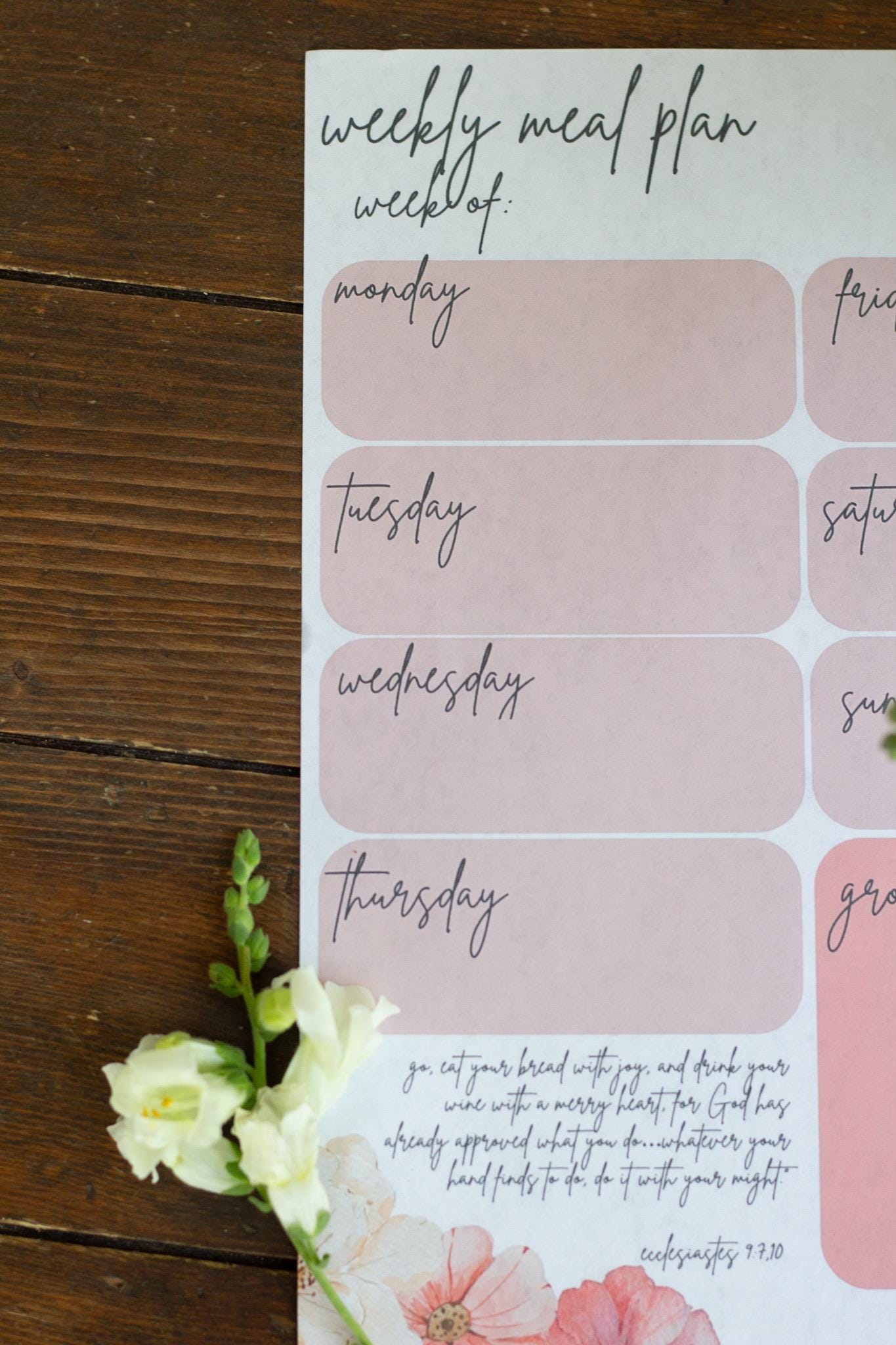 Weekly meal planner
